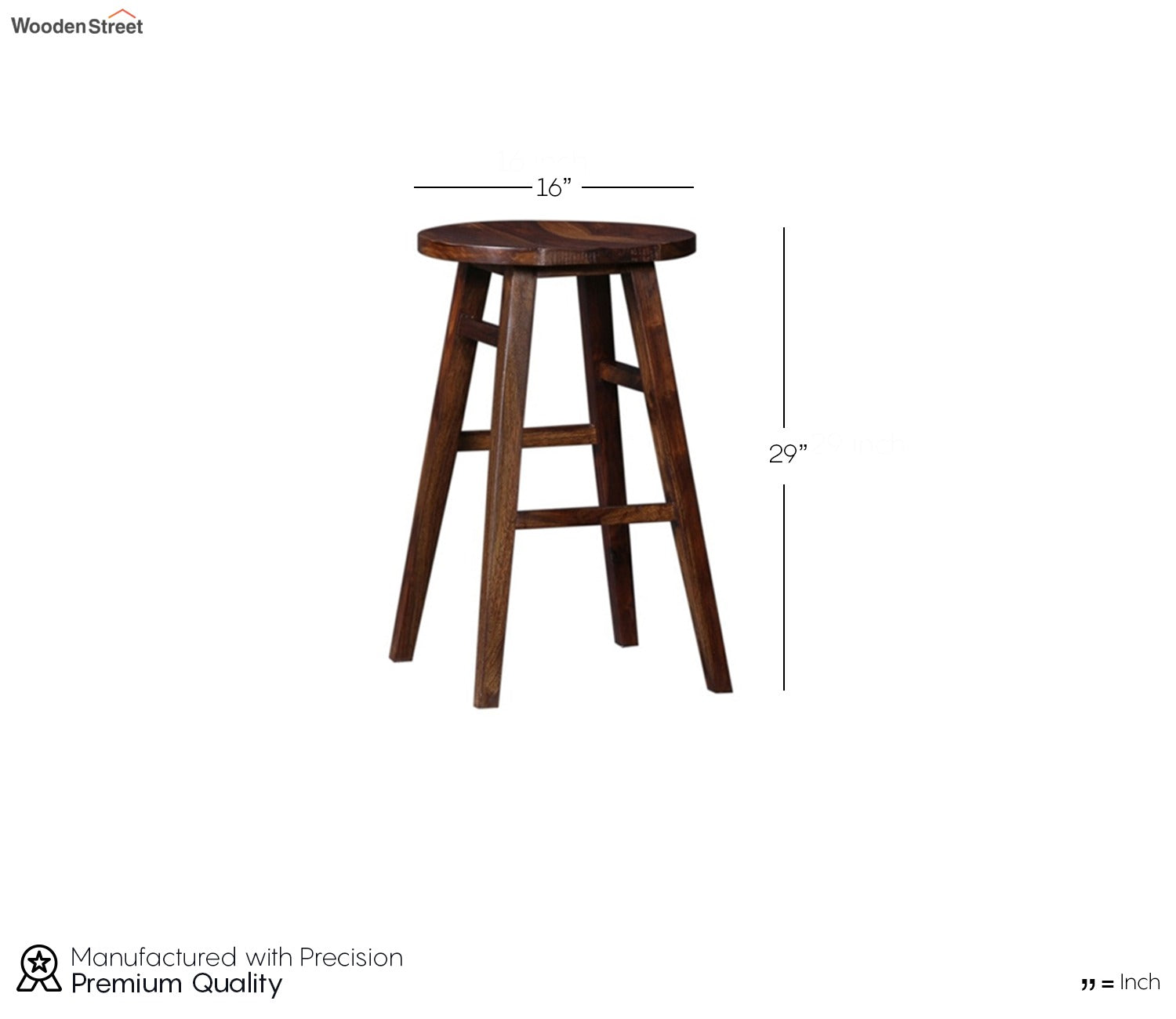 Tokyo Solid Wood Bar Stool in Provincial Teak Finish