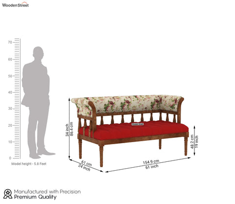 Reyes Bench With Back Rest (Cotton, Cream Blossom)