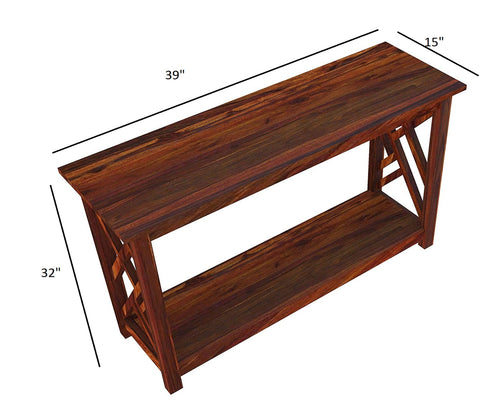 Criss Cross Designer Wooden Console Table