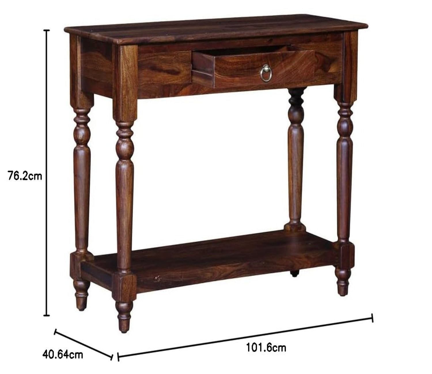 Wooden Carved Partition Leave Design Console Table