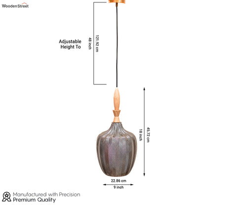 Ellyse Hanging Pendant Light (Smokey Grey)