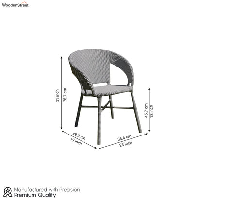 Sienna Wicker Outdoor Garden Chair (White and Black, Dual Tone)