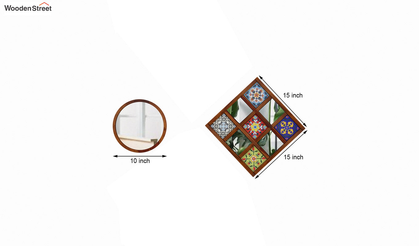 Bohemian Mirror Collage (Walnut Finish)