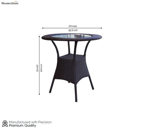 Sienna Round Outdoor Garden Table (Brown)