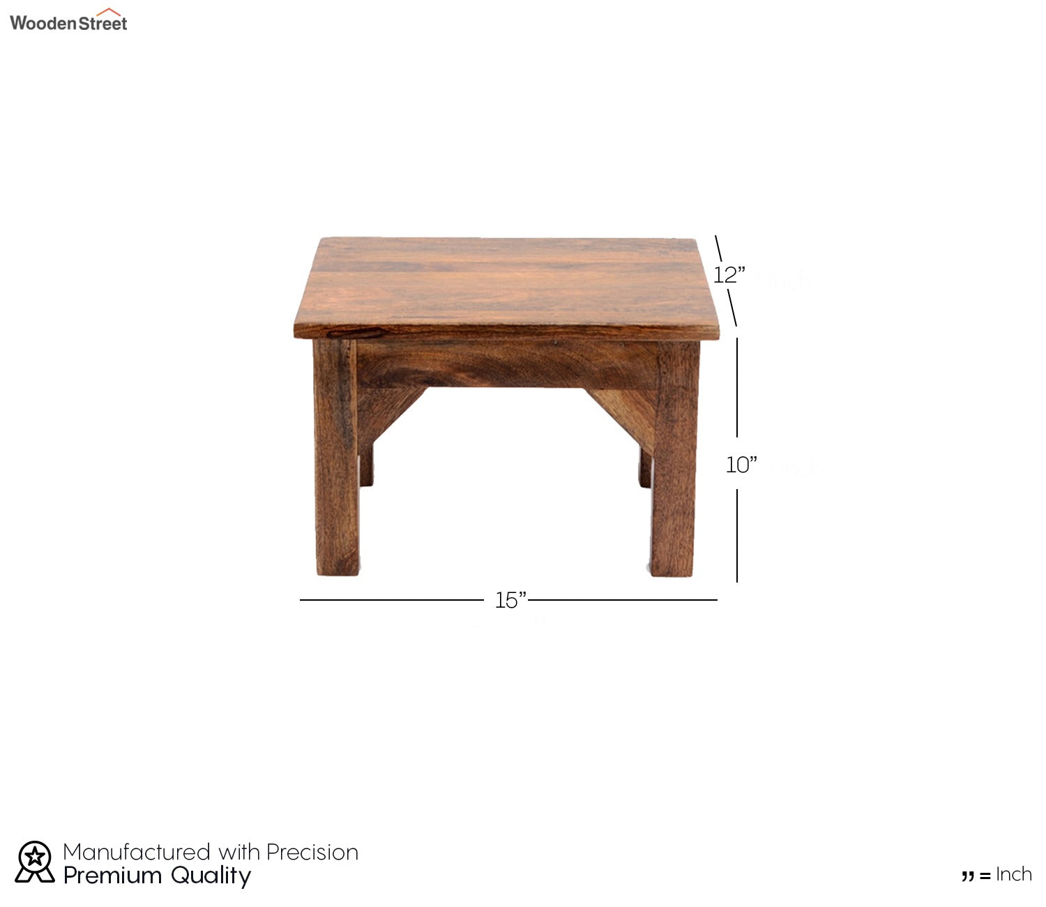 Drake Brown Wooden Stool