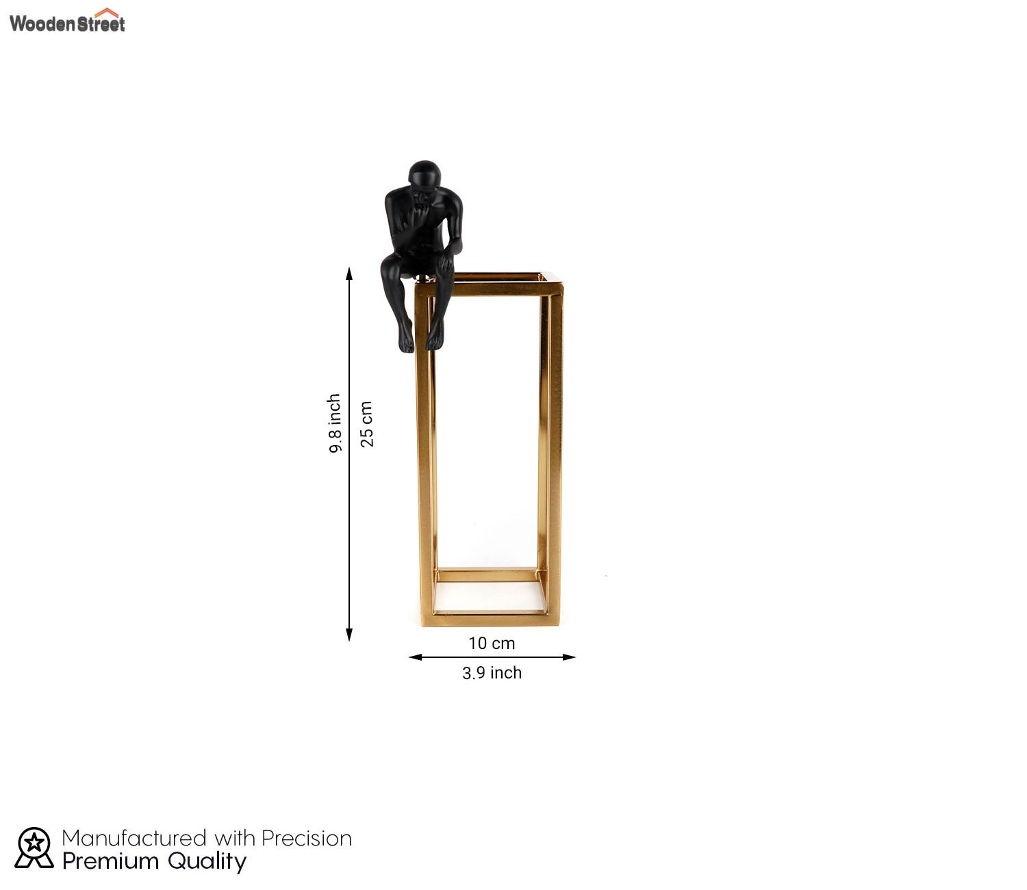 Sleek Celestial Black Human Figurine (L, Black)