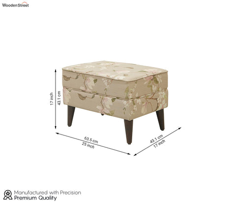 Claudia Ottoman Pouffe (Cotton, Magnolia Beige)
