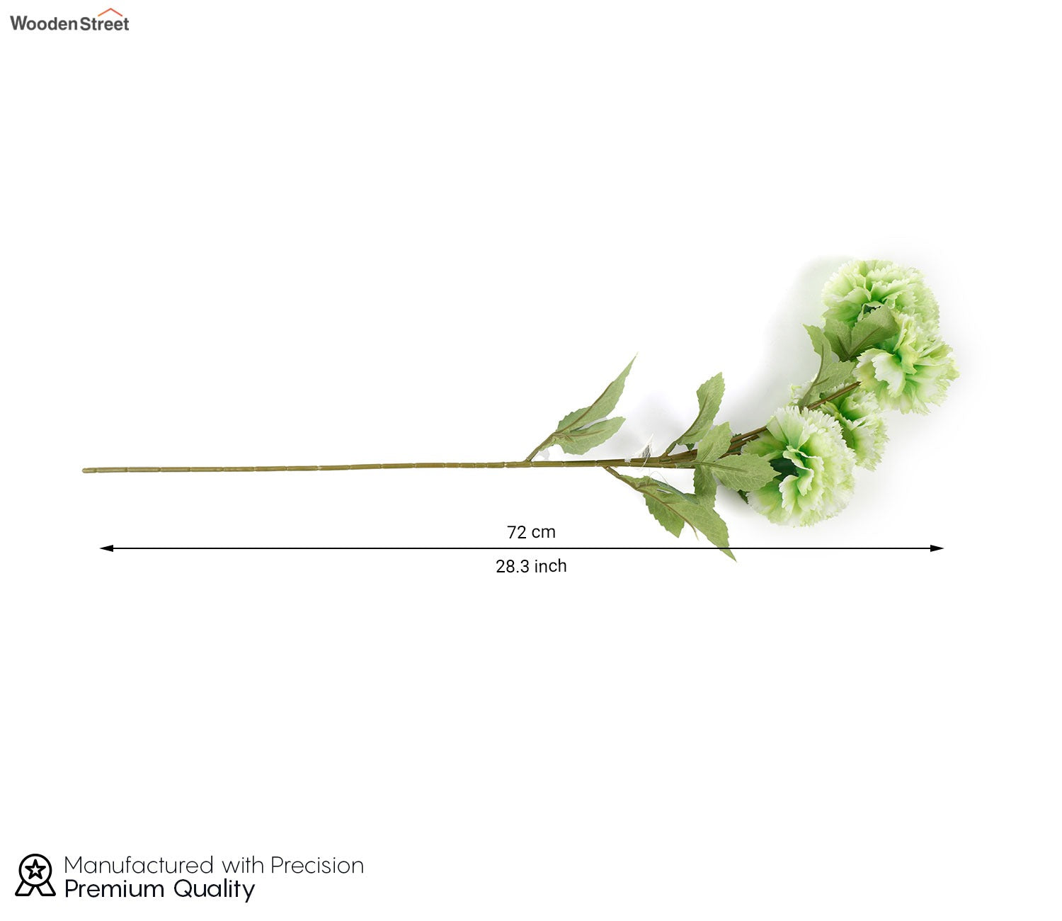 Forever Flora Artificial Hhydrangea Flower- Set Of 3 (Green)