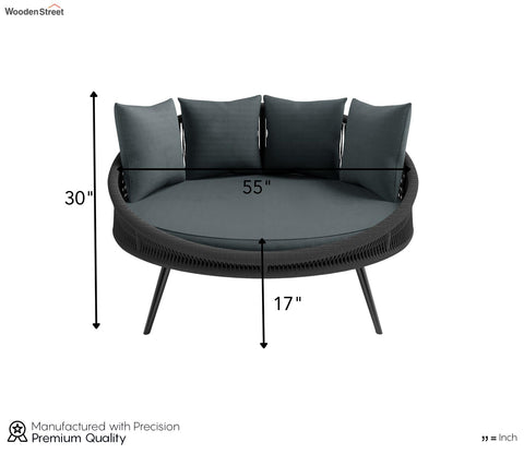 Grey Rope Daybed With Grey Cushions