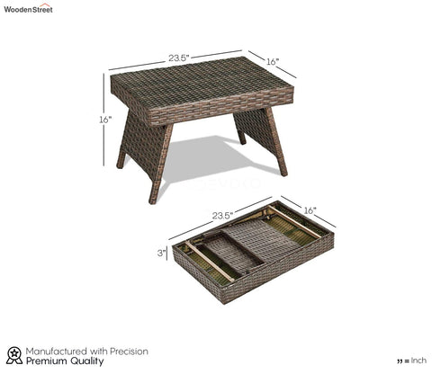 Brown Colour Wicker Centre Table