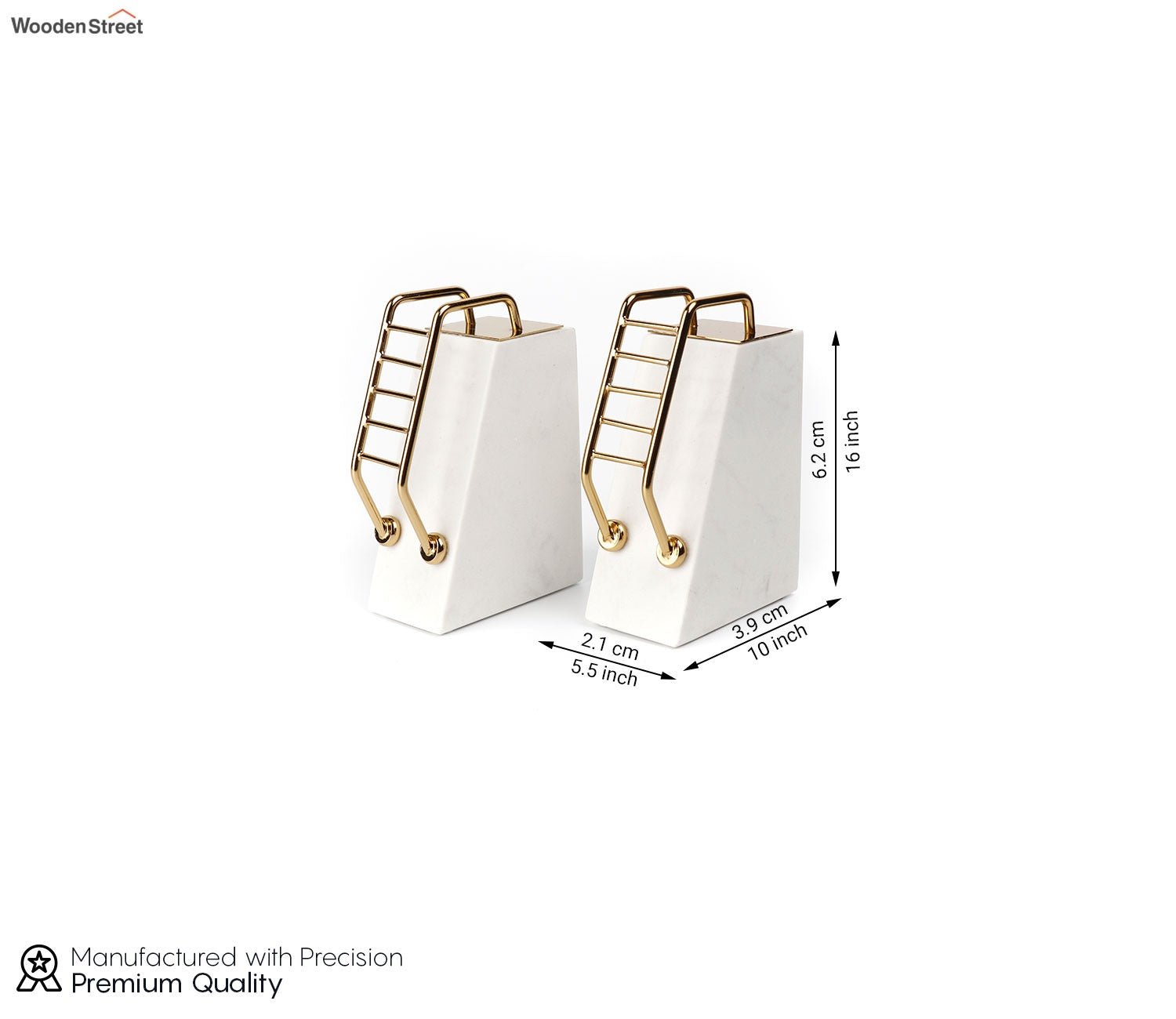 White Mania Marble Book End