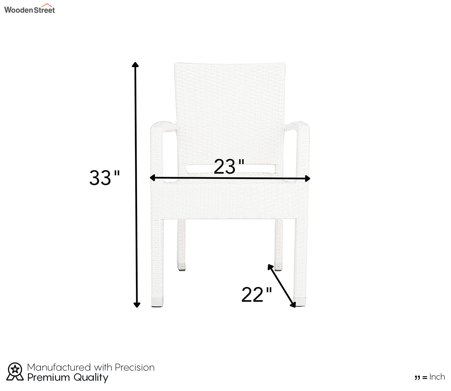 White Rattan And Wicker Patio Chair (Set Of 2)