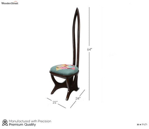 Helena Lobby Chair with Stylish Backrest in Walnut Finish