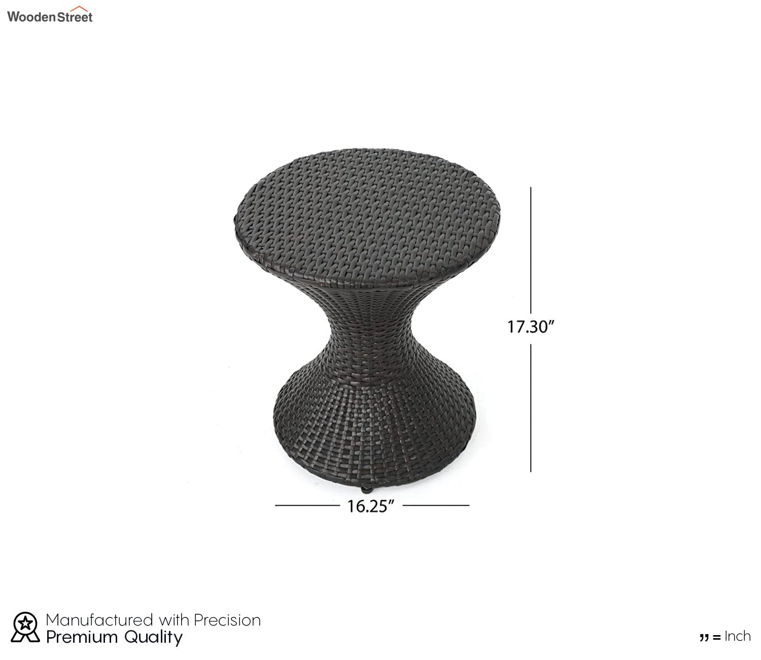 Dark Brown Rattan And Wicker 2 Seater Outdoor Furniture Set