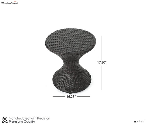 Dark Brown Rattan And Wicker 2 Seater Outdoor Furniture Set