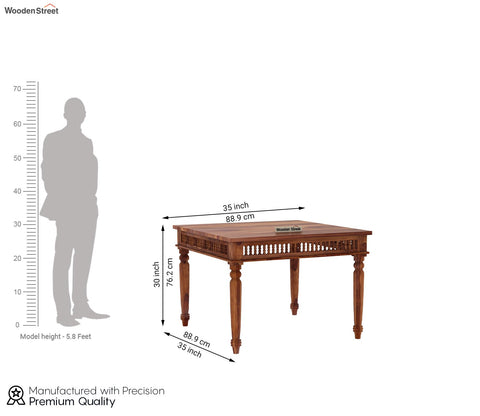 Alanis 4 Seater Dining Set (Honey Finish)