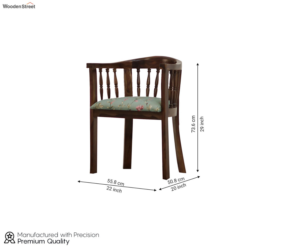 Coco Arm Chair (Cotton, Walnut Bubble Robins)