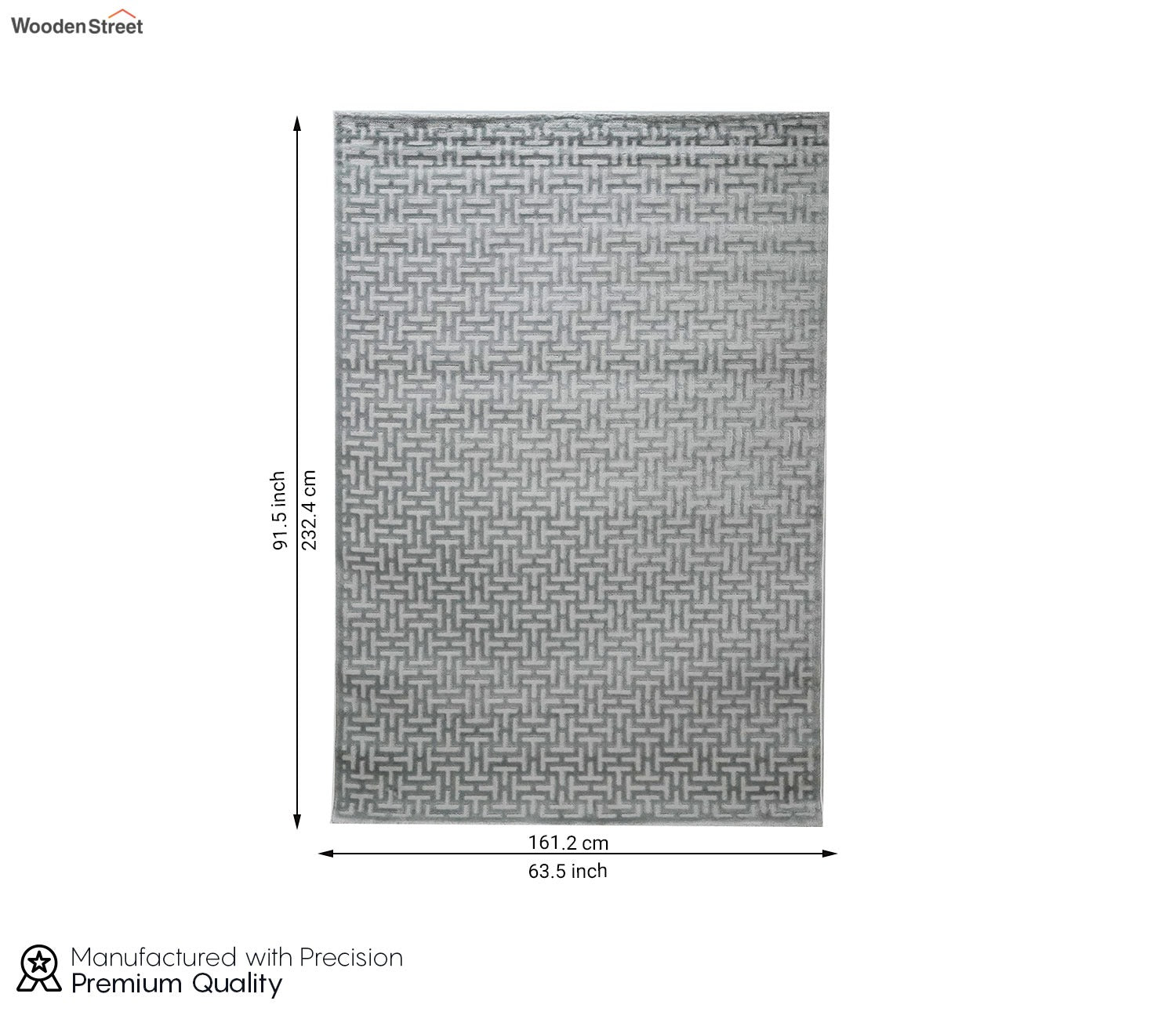 Coastal Grey Abstract Carpet (7.5 x 5 Feet)
