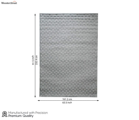 Coastal Grey Abstract Carpet (7.5 x 5 Feet)