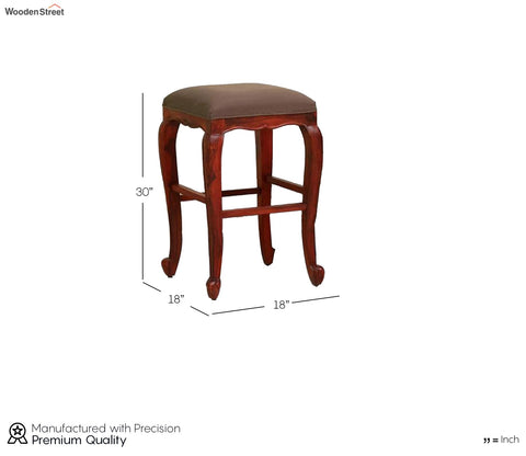 Logan Brown Solid Wood Bar Stool In Honey Oak Finish