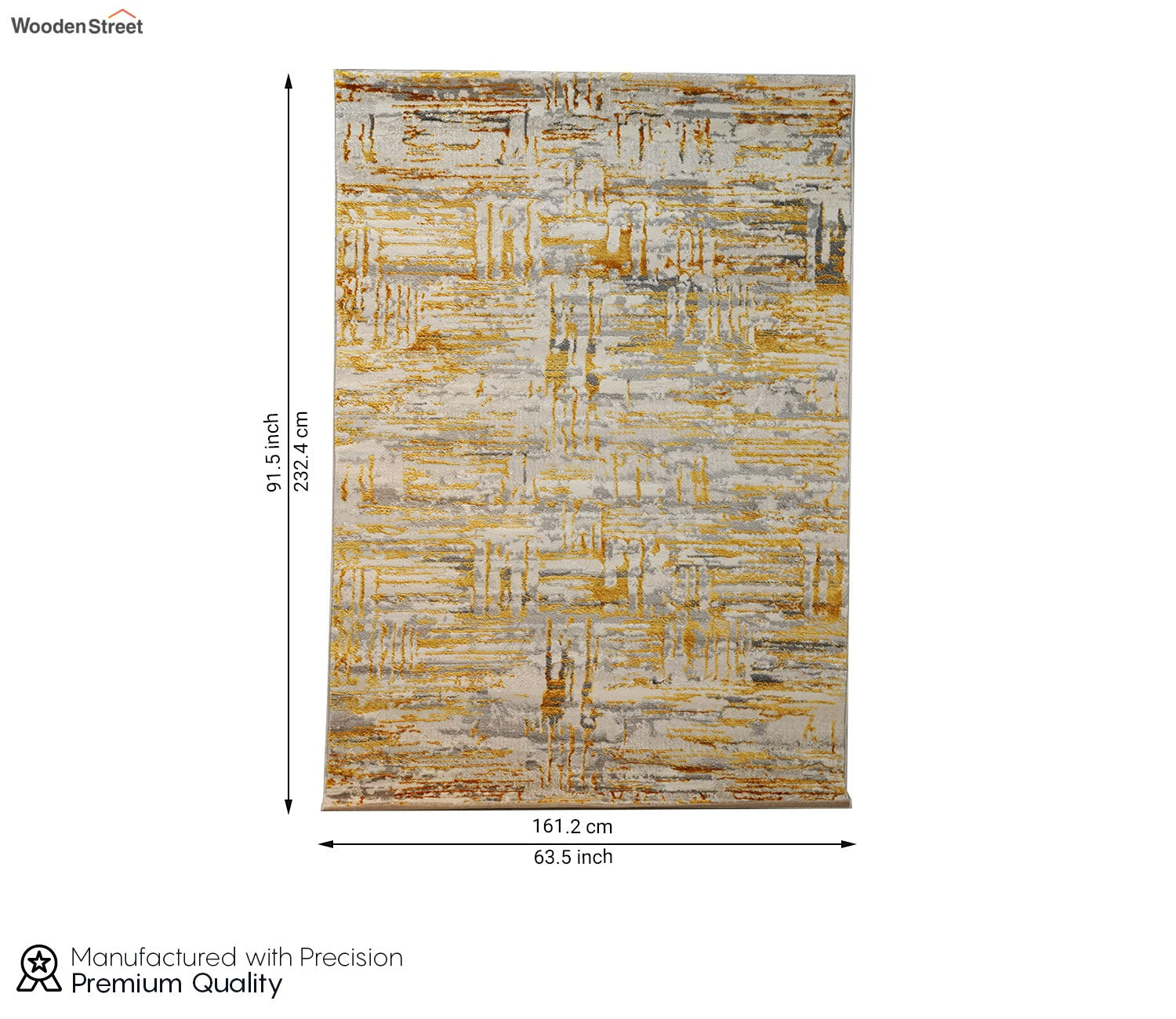 Malibu Beige Abstract Carpet (7.5 x 5 Feet)