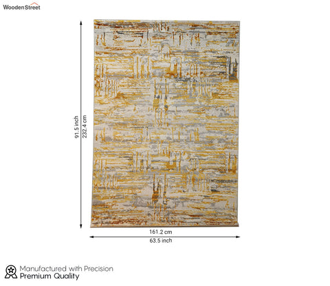 Malibu Beige Abstract Carpet (7.5 x 5 Feet)