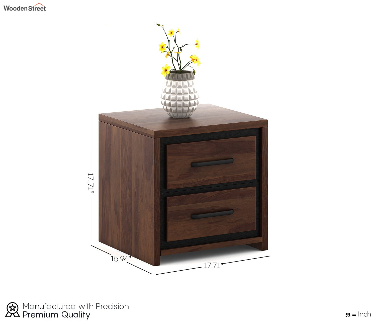 Kosmo Boston Engineered Wood Bedside Table