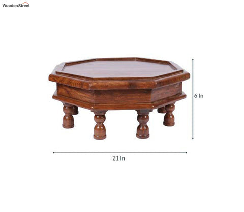 Brown Wooden Octagon Chowki