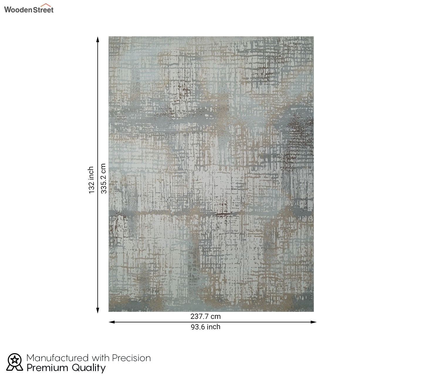 Terezza Beige Abstract Carpet  (11 x 7.8 Feet)