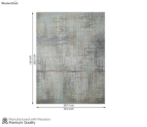 Terezza Beige Abstract Carpet  (11 x 7.8 Feet)