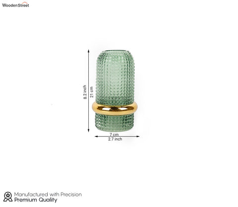 Bloom Box Glass Vase (Green, M)