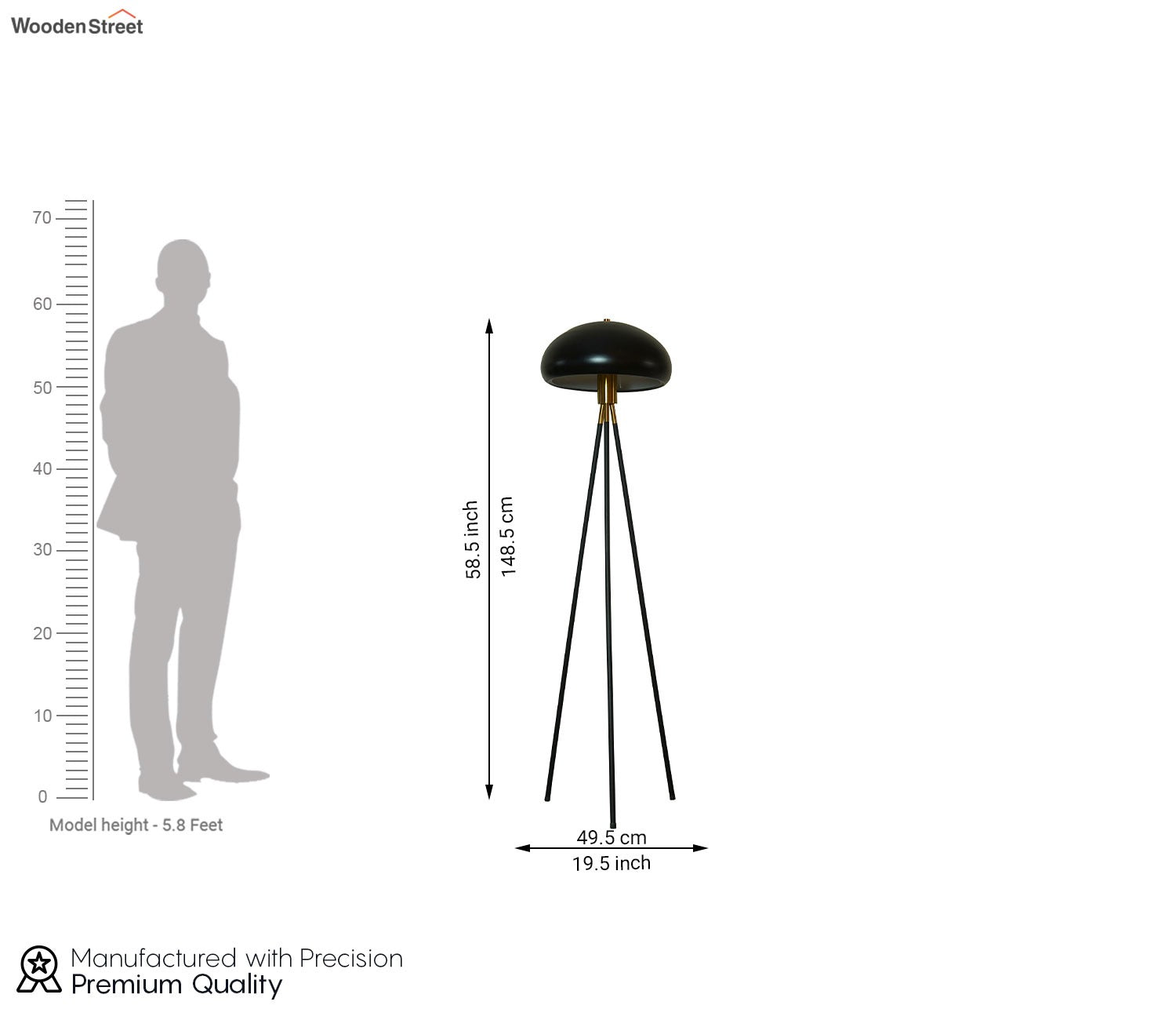 Avia Metal Tripod Floor lamp