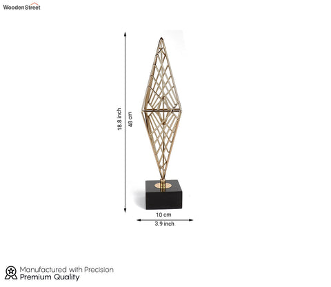 Whimsical Rhombus Console Table Decor (S, Gold)