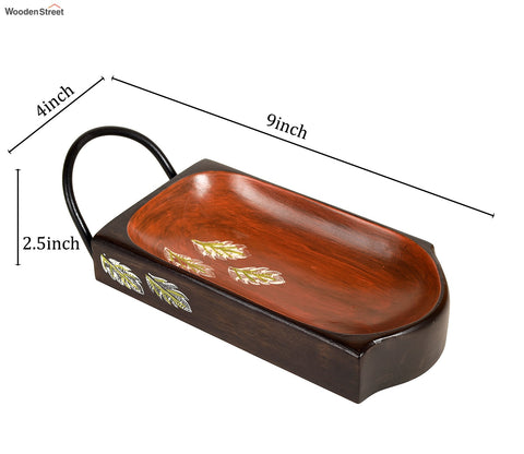 Chips and Snacks Server with Sleek Metal Handle Tray