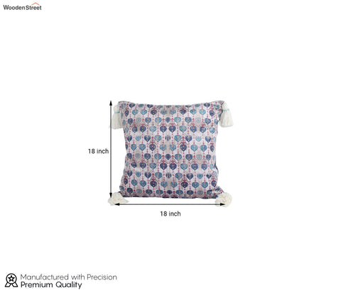 Multicolor Reversible Digital Print Velvet Cushion Covers - Set of 1 (18 x 18 inches)