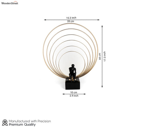 Golory Black Human Table Showpiece
