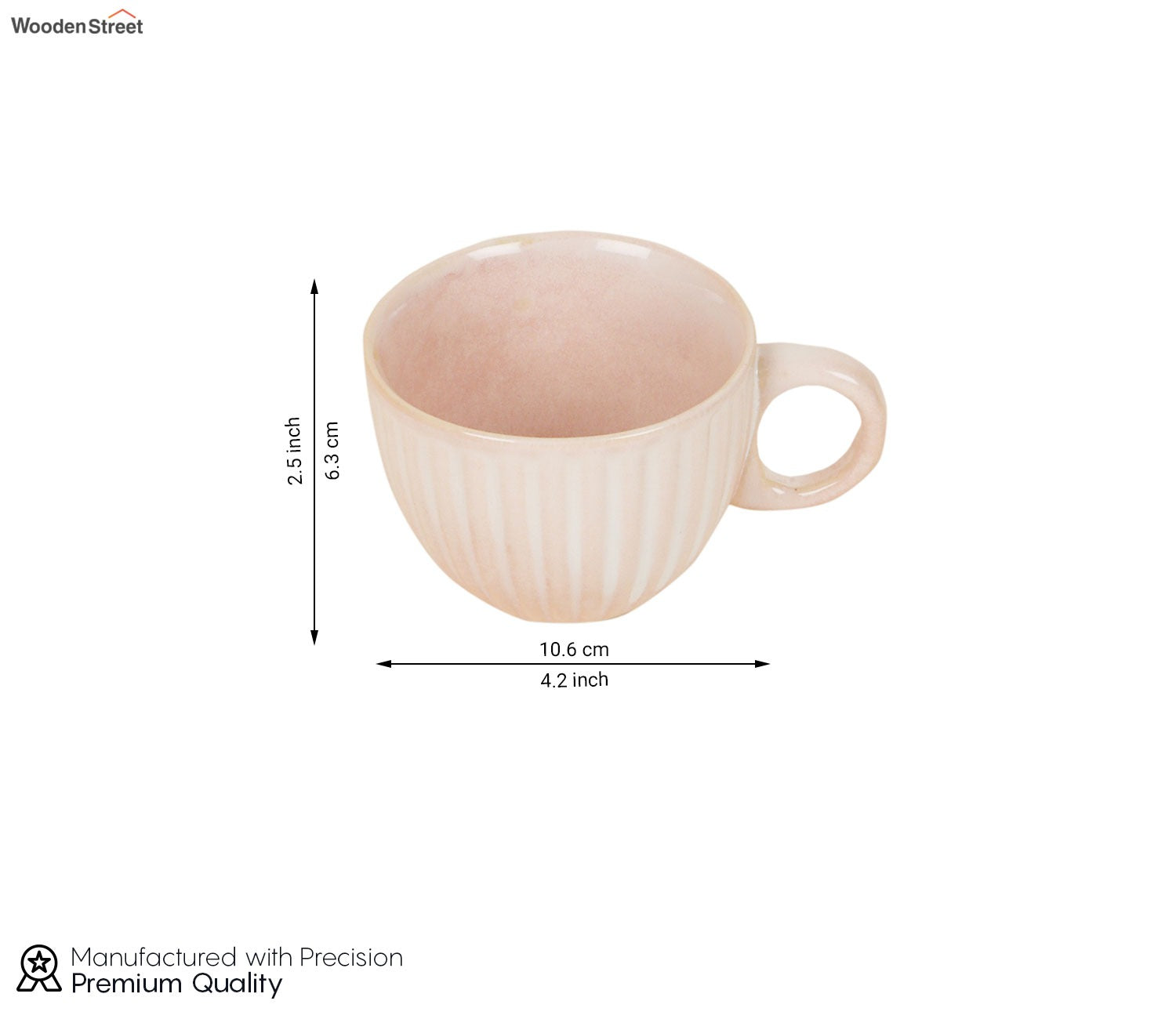Flamingo Ceramic Tea Cups (Set of 6)