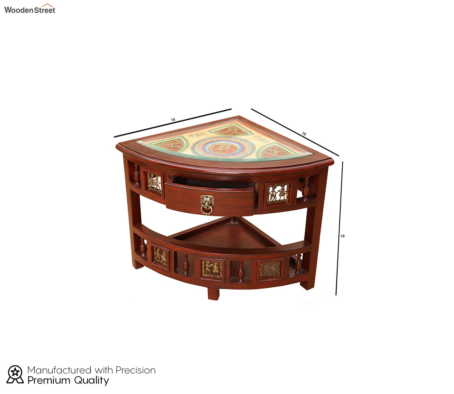 Quadro Corner Table with Storage
