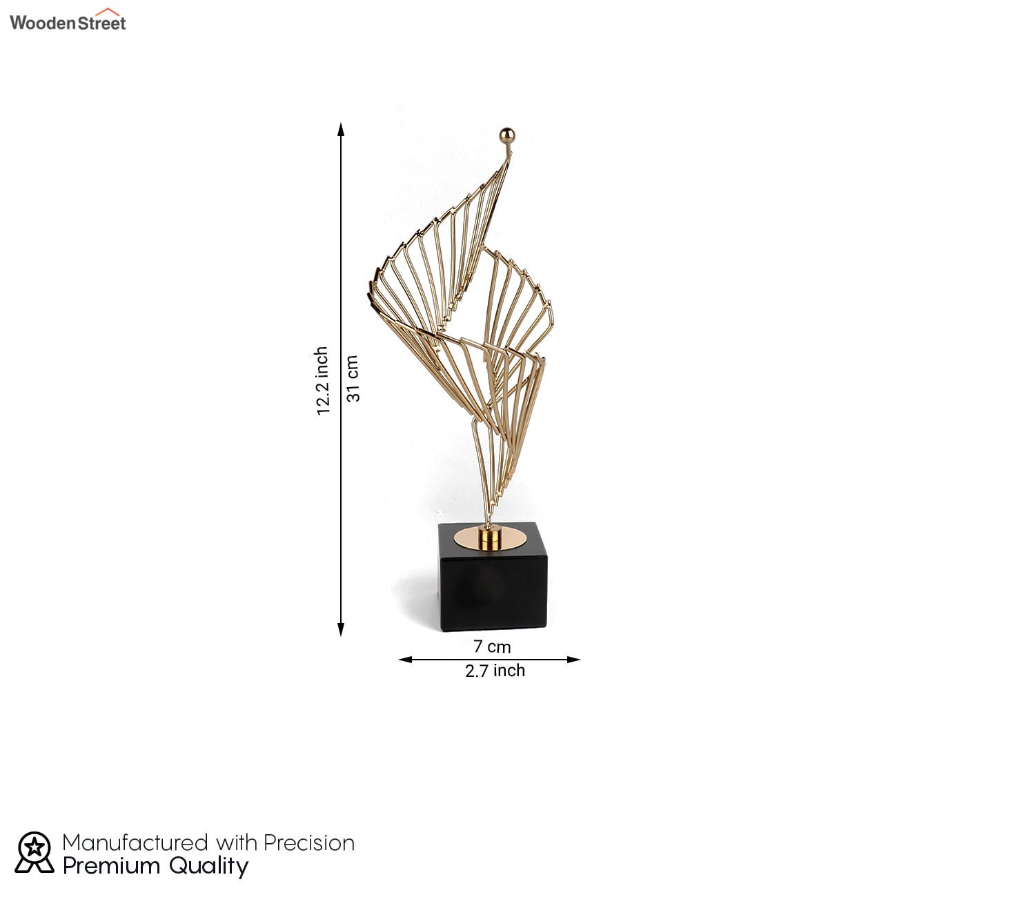 Sleek Magnificia Table Decor (S, Gold)