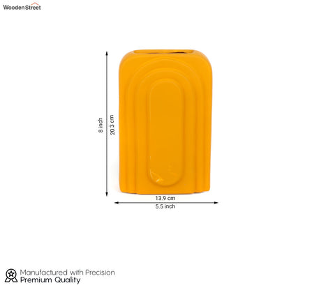Yellow Graceful Ceramic Vase