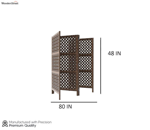 Esma 4 Panel Carved Wooden Partition
