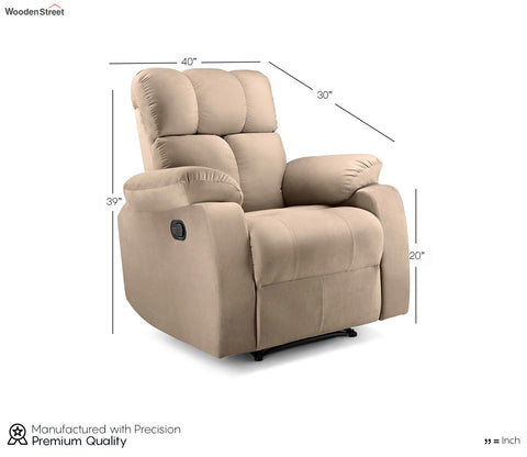Valios Manual Recliner Sofa (Beige)