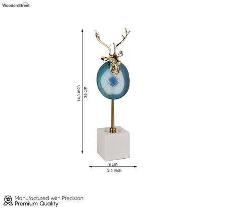 Timeless Deer Charms Alloy Figurine (Gold, S)