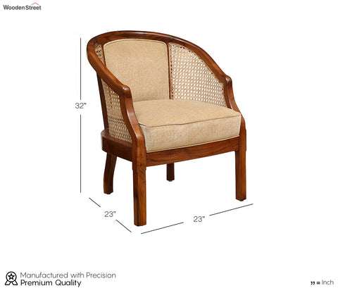 Dura Barrel Single Chair With Cane Work