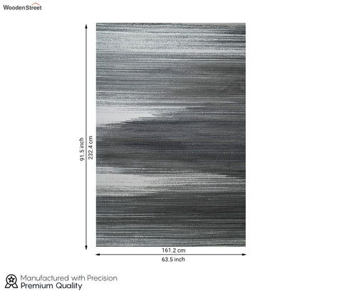Mersey Grey Abstract Carpet (7.5 x 5 Feet)