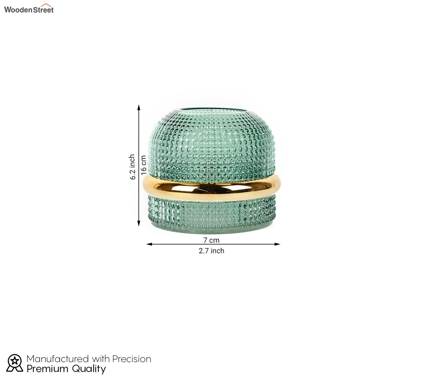 Bloom Box Glass Vase (Green, S)