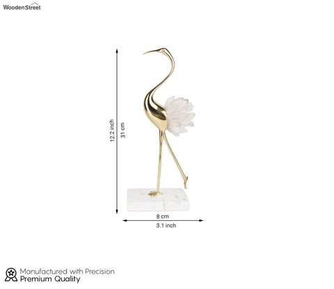 White Wonders Crane Table Decor Figurine (M, White)