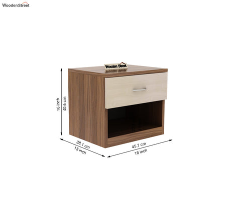 Drewno Bedside Table (Exotic Teak Finish)