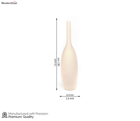 Eternity White Ceramic Long Vase