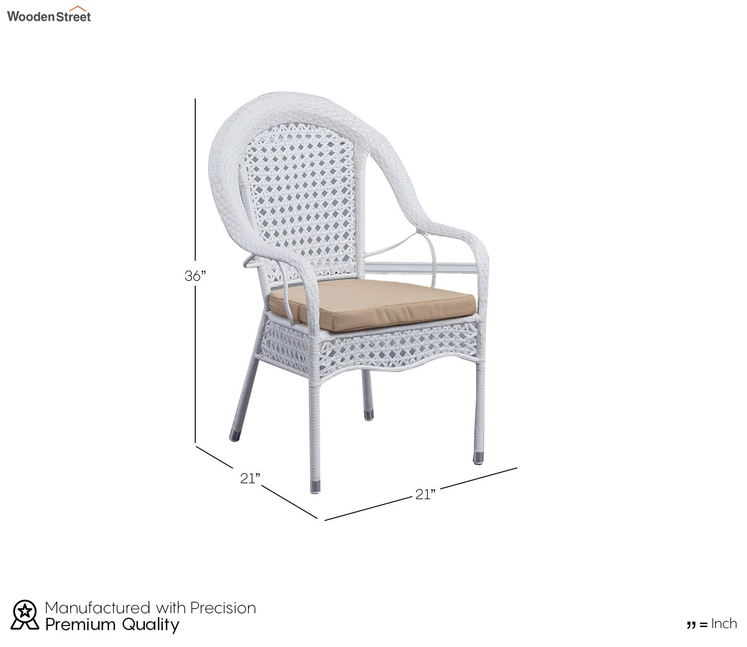 Rattan And Wicker 2 Seater Set With Table Set (White)